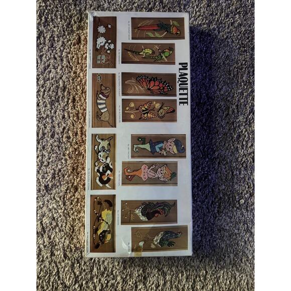 Plaquette Mosaic Wall Panel By Number General Crafts 1969 RARE No. 302 Parakeets - Picture 3 of 6